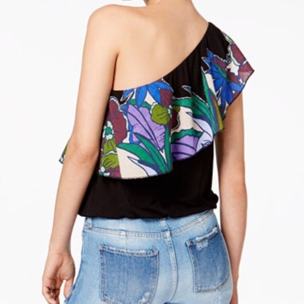 NWT Free People Ruffle One Shoulder Tank - Picture 2 of 2